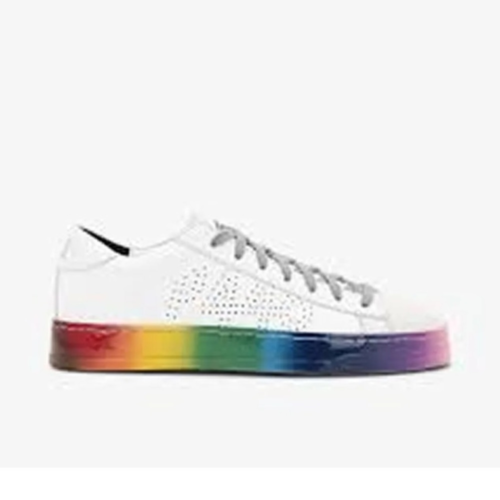 P448 Jack Pride Sneaker White Rainbow, size 39